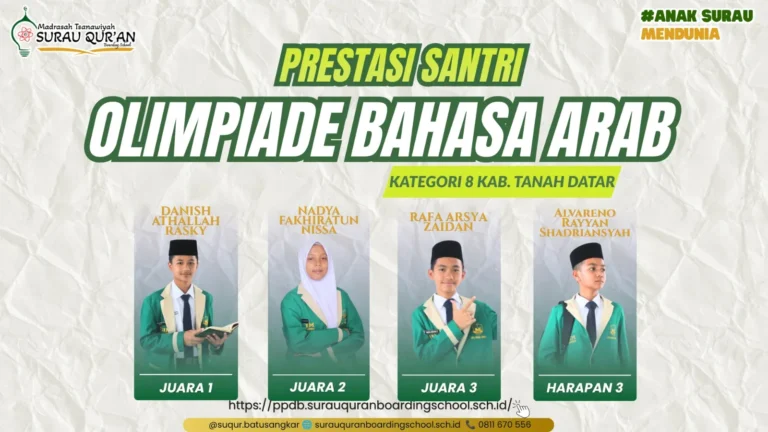 Santri MTs Surau Qur'an borong juara Olimpiade Bahasa Arab Kabupaten Tanah Datar