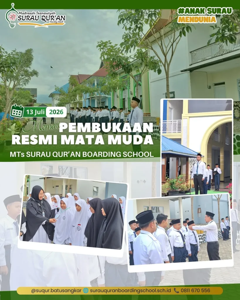 Suasana pembukaan Masa Ta'aruf Murid Madrasah MATA MUDA di MTs Surau Qur'an Boarding School