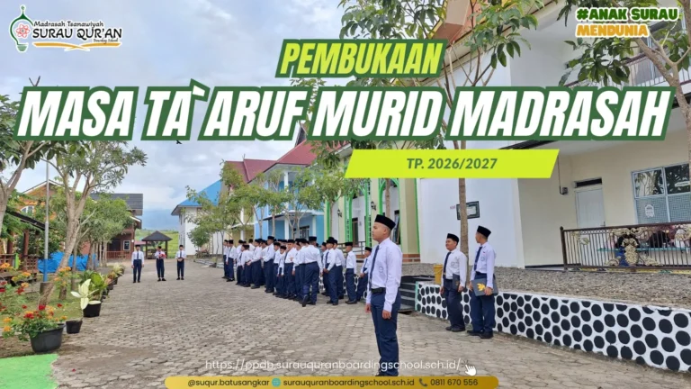 Suasana pembukaan Masa Ta'aruf Murid Madrasah MATA MUDA di MTs Surau Qur'an Boarding School